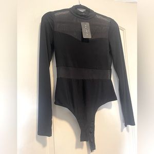 NWT 21 Saints Mesh Long Sleeve Bodysuit Sz L